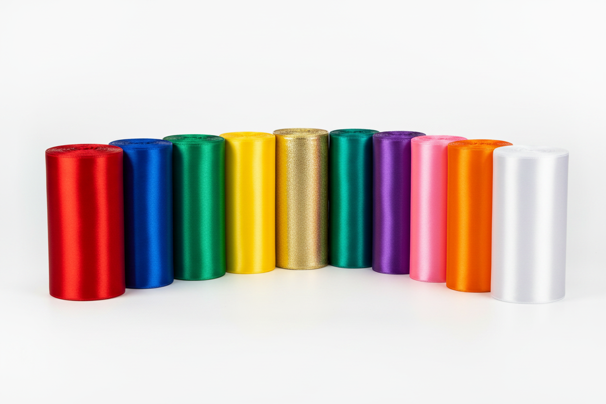 Ruban Satin – 30 Couleurs Disponibles | Carton de 60 Pièces