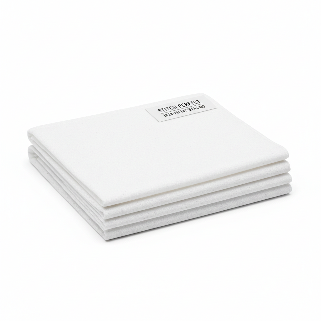 Entoilage thermocollant blanc texture gros plan